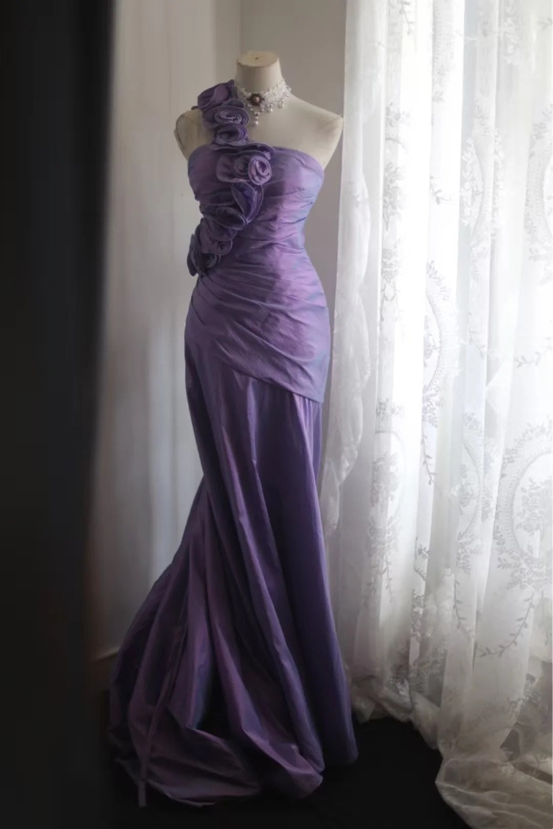 Robe longue de princesse violette NV6584