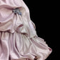 Pink Sweet Lace Bow Long Tulle Satin Princess Ball Gown Evening Dress Party Dress Adult Ceremony Dress Birthday Dress nv4199