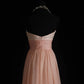 Pink lace tube top short front long back prom dress evening dress homecoming dress birthday dress nv4789