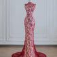 Red Sexy Elegant Long Chiffon Backless Prom Dress Evening Dress Party Dress nv4952