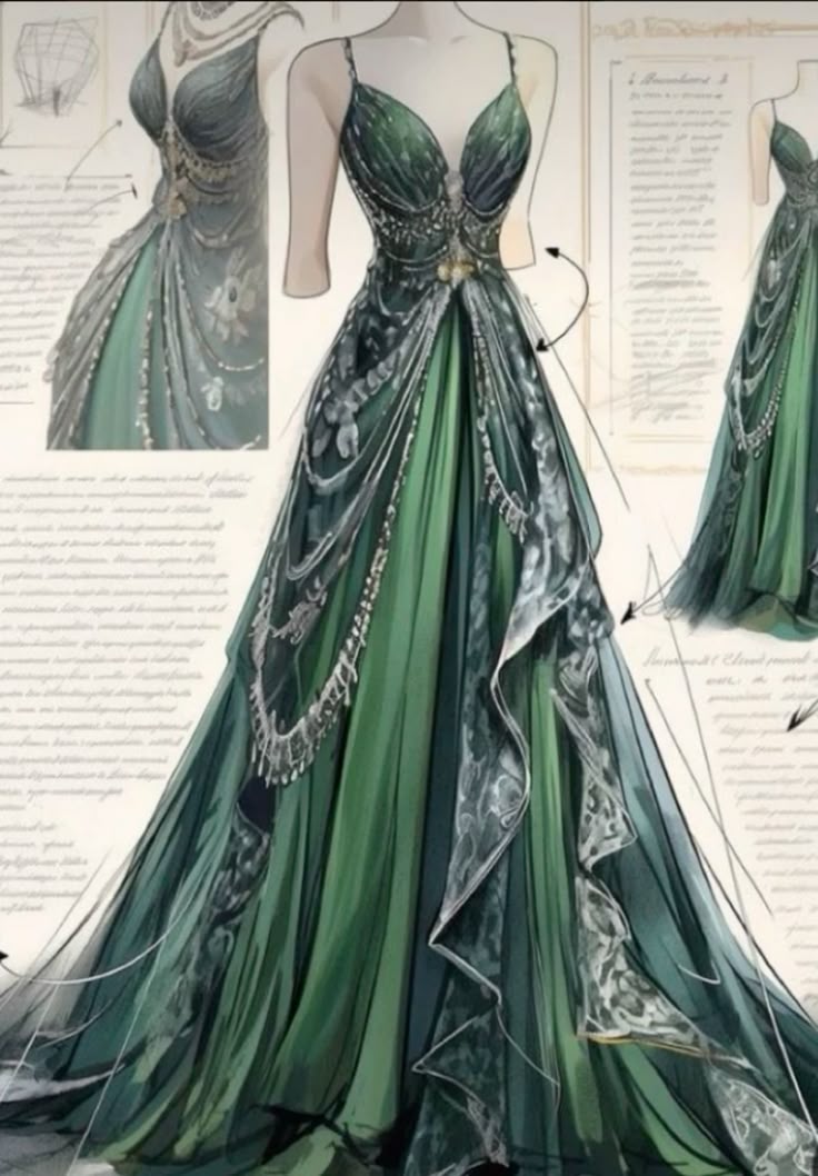 Green Vintage Elegant Lace Exquisite Beading A-Line Spaghetti Strap Tulle Satin Long Ball Gown Evening Dress nv3766