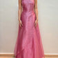Pink Fashion Elegant Strap Exquisite Beaded Long Tulle Ball Gown Evening Gown Graduation Gown Prom Dress nv3787