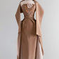 Brown Vintage Elegant Exquisite Floral Long Satin Ball Gown Evening Dress Party Dress nv3528