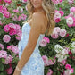 blue floral off the shoulder cute short bodycon homecoming dress cocktail dress prom dress party dress nv1730