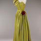 Green Vintage Elegant Long Satin Floor Length Ball Gown Evening Gown Party Dress nv3532