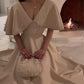 White/Green/Black simple elegant cape style embroidered long Prom Dress evening dress party dress nv2421