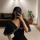 White/Green/Black simple elegant cape style embroidered long Prom Dress evening dress party dress nv2421