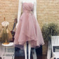 Pink tube top tulle sweet short homecoming dress holiday birthday party dress nv3099