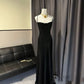 Simple Brown Spaghetti Straps A Line Prom Dress Party Dress nv1713