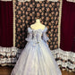 Purple Gorgeous Sweet Cute Exquisite Floral Beads Long Tulle Floor-Length Princess Ball Gown Evening Gown 16th Birthday Gown Adult Ceremony Gown nv4020