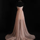 Pink lace tube top short front long back prom dress evening dress homecoming dress birthday dress nv4789