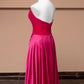 Pink Elegant Fashion Long Satin Prom Dress Evening Dress Party Dress nv4734
