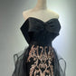Robe de bal longue noire et dorée NV6623