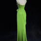 Robe longue vert olive NV6864