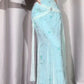 NiceVestidos - Robe de bal vintage, robe de soirée bleue élégante et raffinée, ornée de perles. NV5983