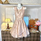 Light pink retro elegant short satin homecoming dress birthday dress nv5163