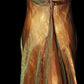 Golden green gorgeous fashionable elegant dark pattern long spaghetti straps satin mermaid tail prom dress evening dress birthday party dress prom dress nv3968