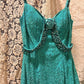 Blue Beaded Beautiful Mermaid Long Lace Tulle Ball Gown Evening Gown Party Dress nv4324