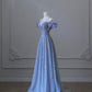 Light Purple Shiny Elegant Sweetheart Neck Long Tulle Sequin Ball Gown Evening Dress Party Dress nv3782