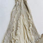 White gorgeous shiny elegant chiffon slit sexy long ruffled sequined ball gown evening dress party dress nv3542
