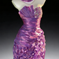 Robe mini bustier violette irisée à nœud - Robe de luxe plissée en satin NV6762