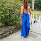 Blue Elegant Backless Mermaid Ball Gown Evening Dress nv2225