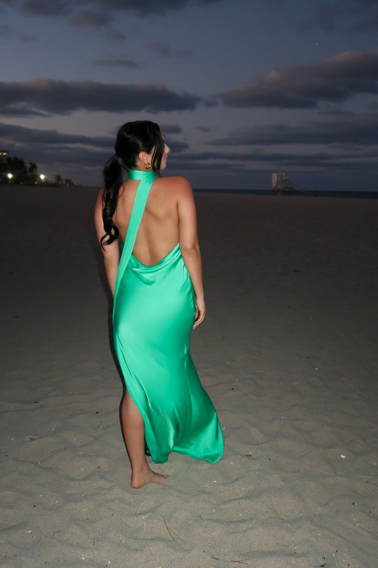 Green Simple Fashionable Elegant Long Satin Prom Dress Evening Dress Prom Dress Wedding Guest Party Dress nv3938