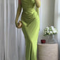 NiceVestidos--Green Simple And Elegant Back Tie Prom Dress Fashion Wedding Guest Dress NV5847