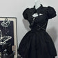 Black Vintage Elegant Cute Cool Sweet Short Chiffon Homecoming Dress Prom Dress Evening Dress Birthday Party Dress Prom Dress nv4050