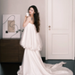 White Strapless Bubble Cloud Mermaid Wedding Dress  NV7227