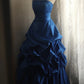Robe longue rétro princesse bleue NV6589
