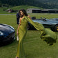 Green fashion elegant backless ribbon long formal prom dress evening gown party dress nv3648