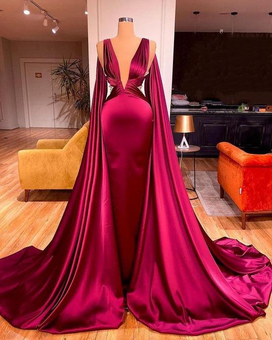 Robe de soirée longue en satin vert asymétrique NiceVestidos NV6152