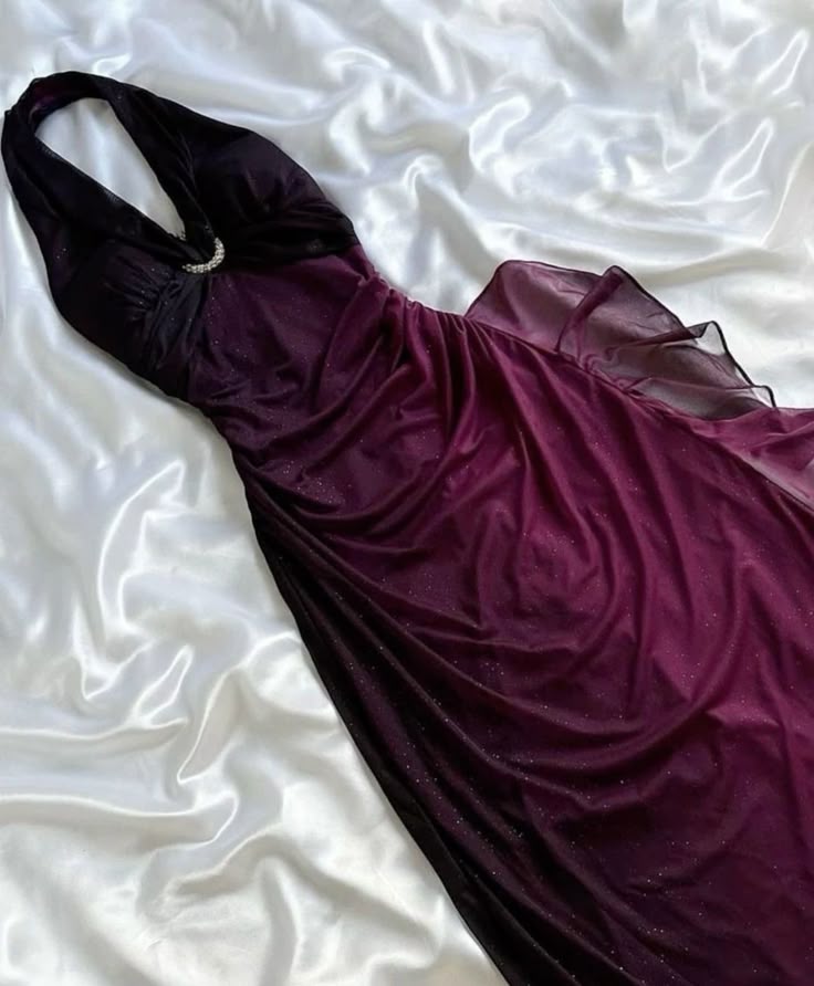 Purple Fashion Gradient Shiny Elegant Strap Long Chiffon Ball Gown Evening Dress Party Dress nv3594