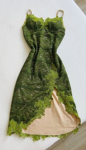 Green lace short chiffon homecoming dress birthday party dress prom dress nv5364