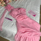 Red Fashion Elegant Floral Long chiffon Ruffle Ball Gown Evening Dress Party Dress nv3550