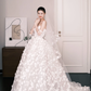 3D Floral Sweetheart Ballgown Wedding Dress Strapless Bridal Gown  NV7262