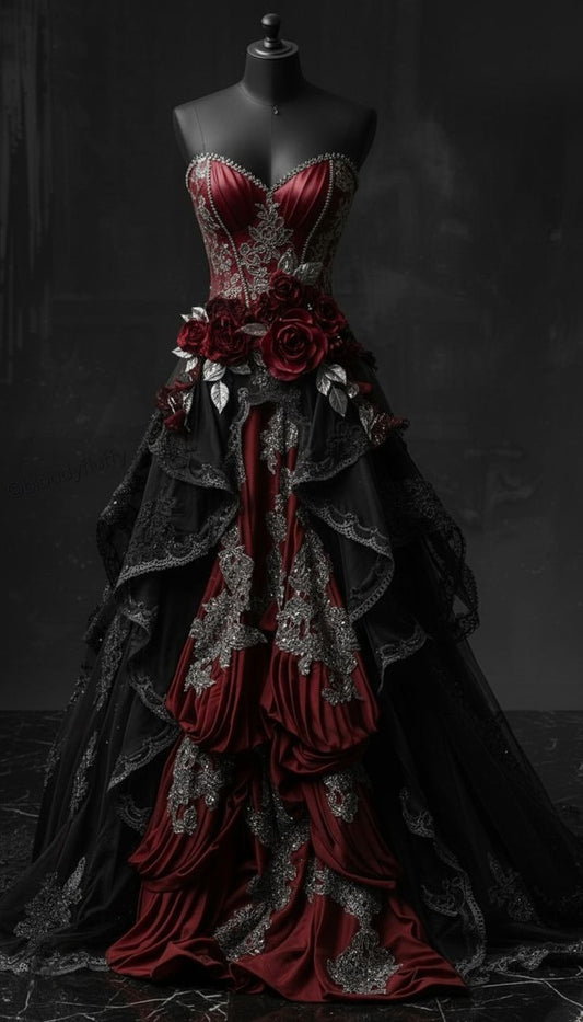 NiceVestidos-_Vintage Vampire Ball Gown NV6018