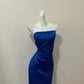 Royal Blue Fashion Elegant Long Satin Ball Gown Evening Dress Party Dress nv4179