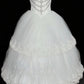 White Delicate Beading Elegant Long Lace Tulle Ball Gown Evening Dress nv4923