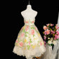 White floral fashion elegant short tulle ball gown evening dress birthday dress nv4778