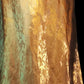 Golden green gorgeous fashionable elegant dark pattern long spaghetti straps satin mermaid tail prom dress evening dress birthday party dress prom dress nv3968