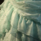 Mint Green Floral Long Tulle Vintage Ball Gown nv5037