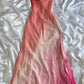 Pink Fashion Gradient Strap Long Tulle Ball Gown Elegant Party Dress Evening Gown nv3424