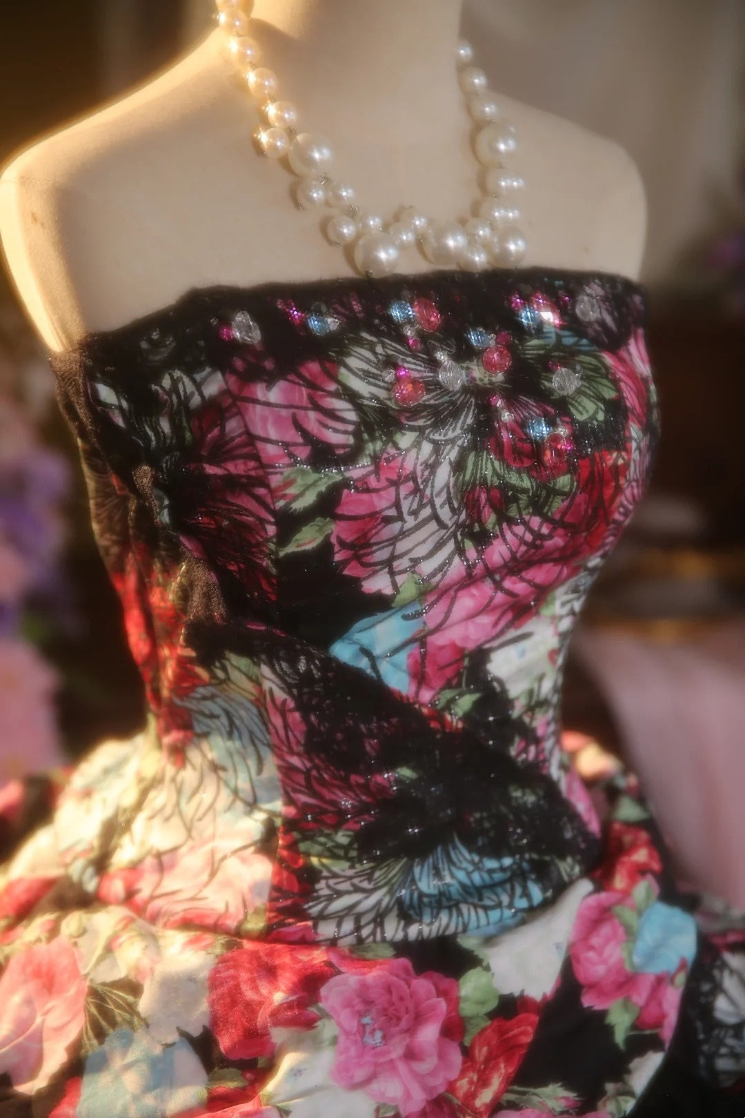 NiceVestidos--Vintage Dress Princess Dress Floral Exquisite Beaded Tulle 16-Year-Old Dress NV5857