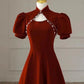 New red ladies long beaded high-end ball gown evening dress Chinese cheongsam nv1818