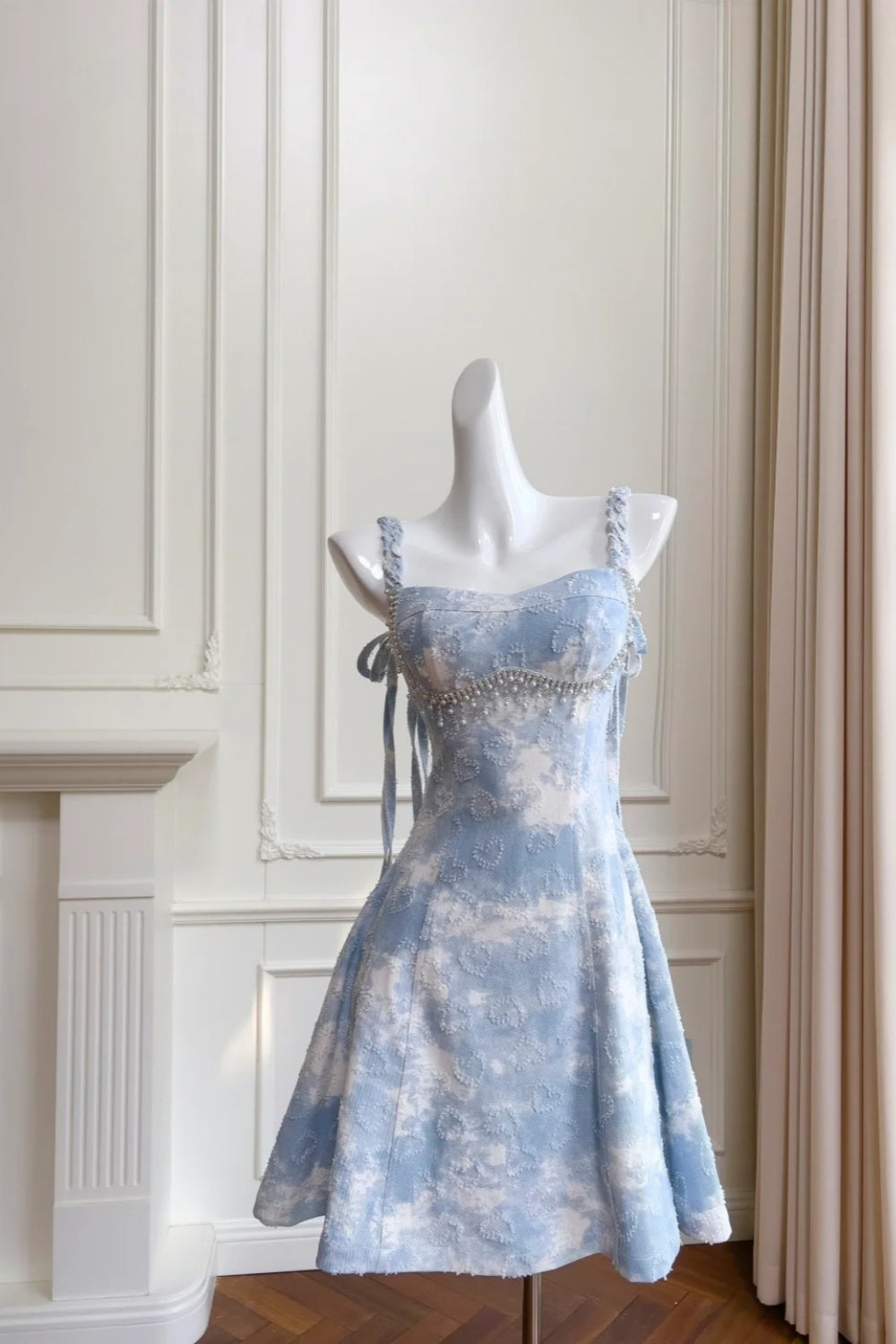 NiceVestidos-_Blue Short Party Dress NV6082