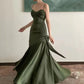 Green Satin Mermaid Long Sweetheart Evening Gown Prom Dress Party Dress nv1775