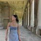 Gray Blue Spaghetti Strap Short Mini Party Dress Homecoming Dress Evening Dress nv2805