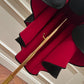 Robe rouge à fond rouge, jupe ample, courte devant et longue dos, robe d'anniversaire, robe de soirée NV6594